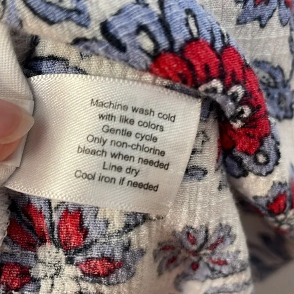 LANE BRYANT UEC Women’s Sz 14 pattern mixed media short sleeve shirt top white - Picture 7 of 10